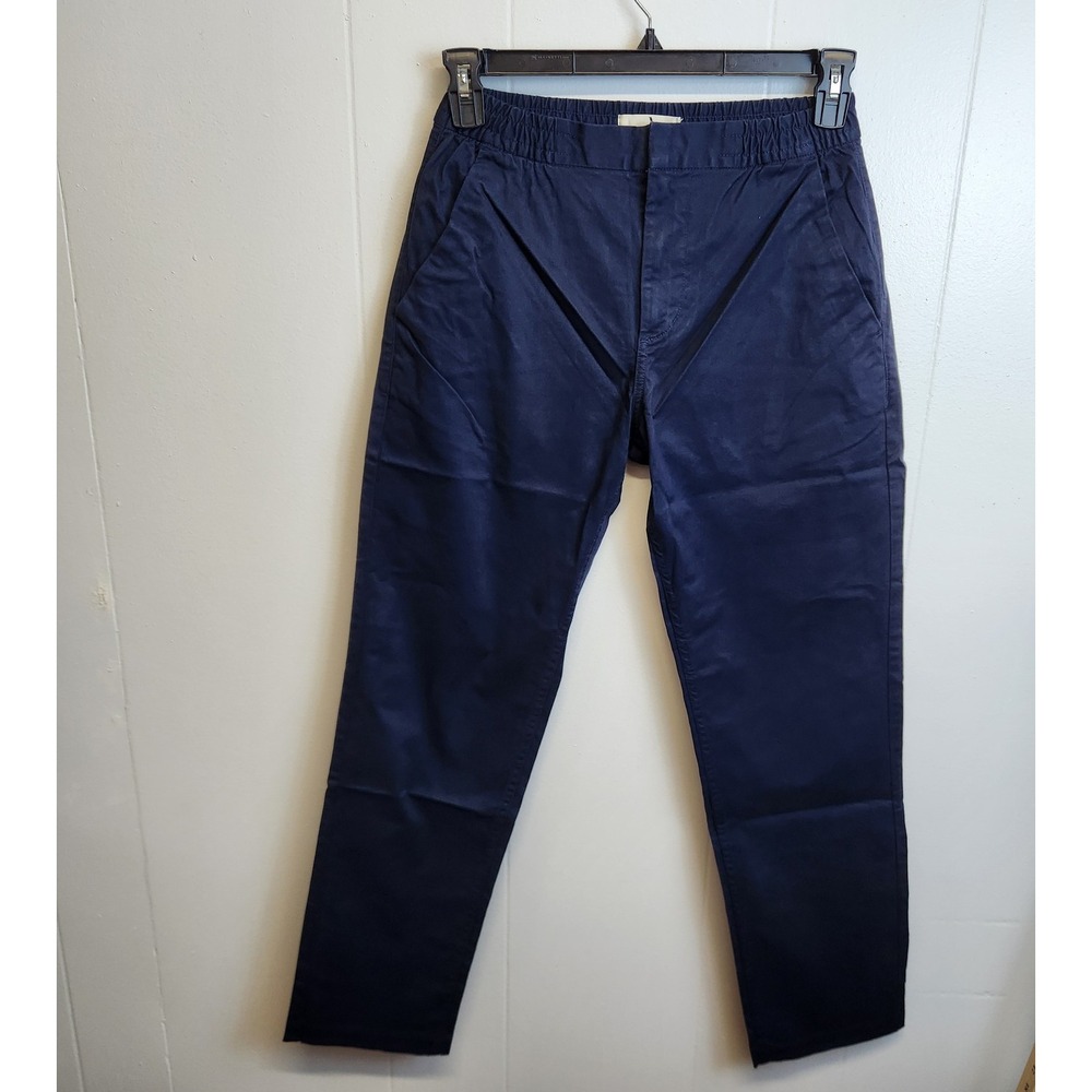 Amazon Aware Chino Pants Mens XS 30 Tapered Fit Elastic Waist Organic Cotton